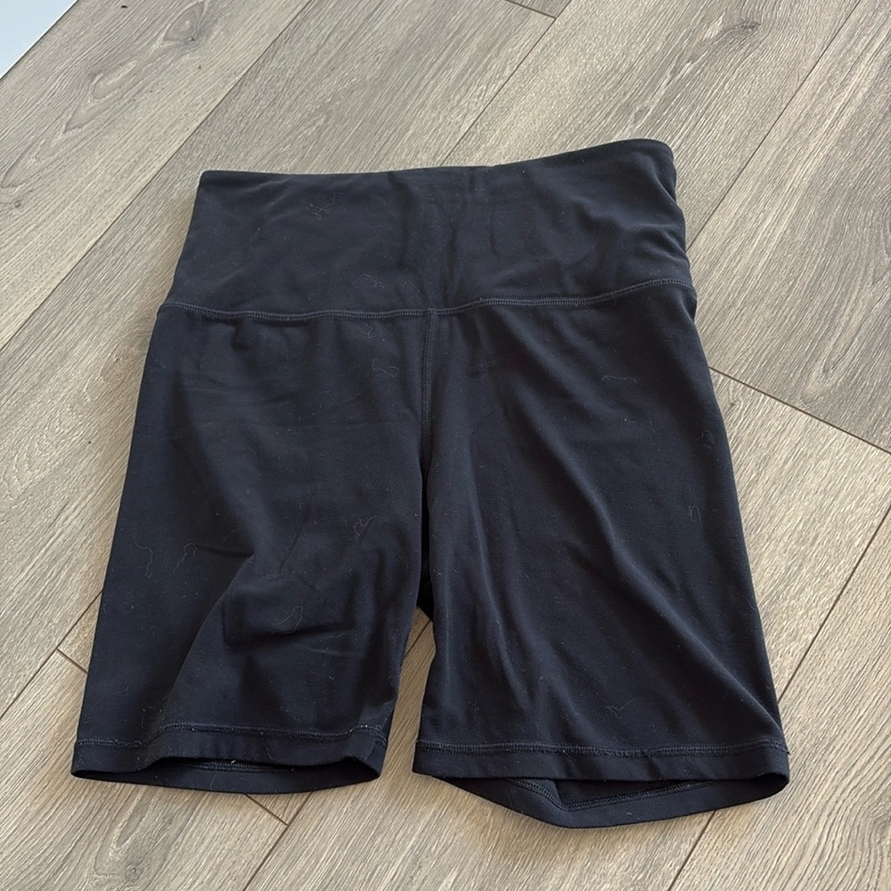 Athleta Ultra High Rise Elation 7” Short Biker Shorts Black Size Medium